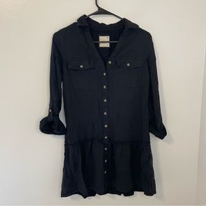 SO Brand. XS Black button Down Dress with Collar